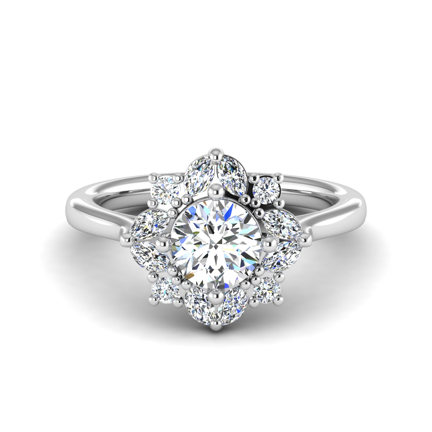 Samantha Marquise Halo Engagement Ring